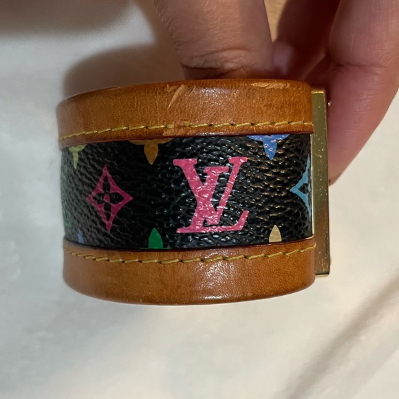 Louis Vuitton Black Monogram Murakami Multicolor Cellure Bracelet 🖤 - Picture 4 of 11